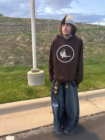 WAL logo Hoodie Brown