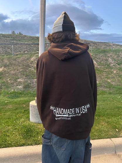 WAL logo Hoodie Brown