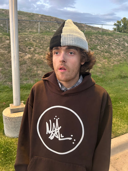 WAL logo Hoodie Brown