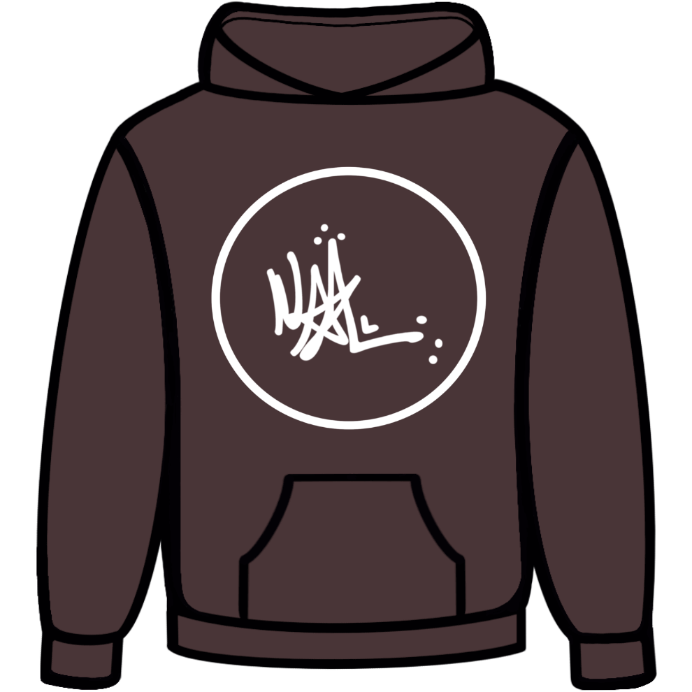 WAL logo Hoodie Brown