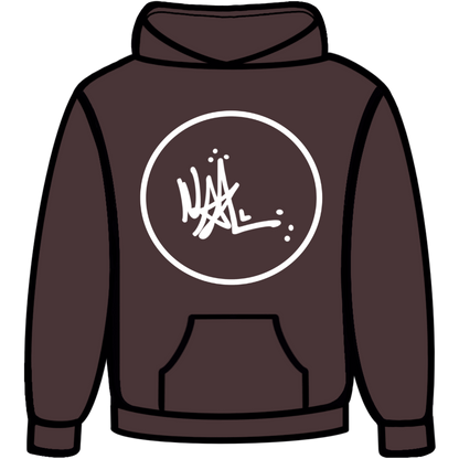WAL logo Hoodie Brown