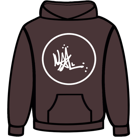 WAL logo Hoodie Brown